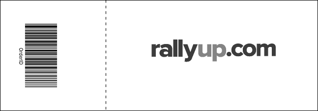 All Purpose Corners Black and White Event Ticket Product Back