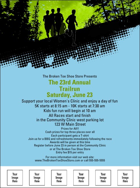 Trail Running Race Flyer Product Front
