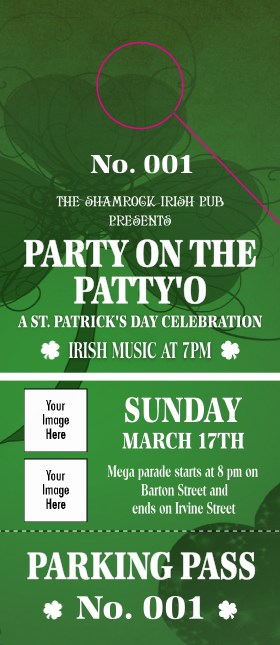 St. Patrick's Day Shamrock Hang Tag