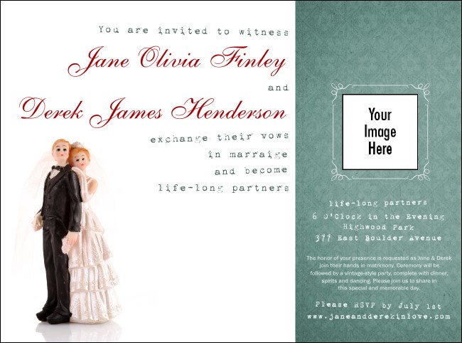 Vintage Bride and Groom Flyer Product Front