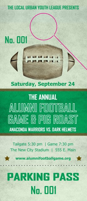 Football Green Hang Tag