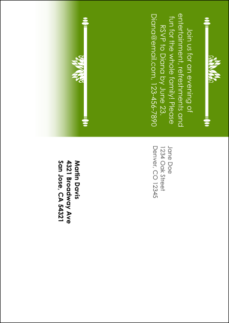 Abstract Postcard Mailer Product Back