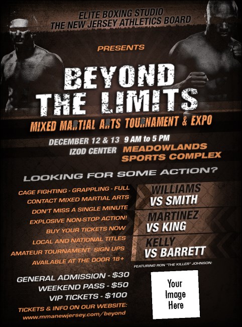 MMA Main Event Brown Flyer Product Front