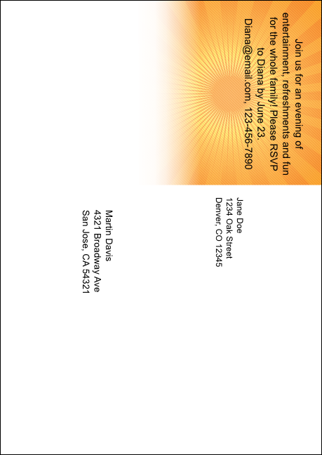 Volleyball Sun Rays Postcard Mailer Product Back