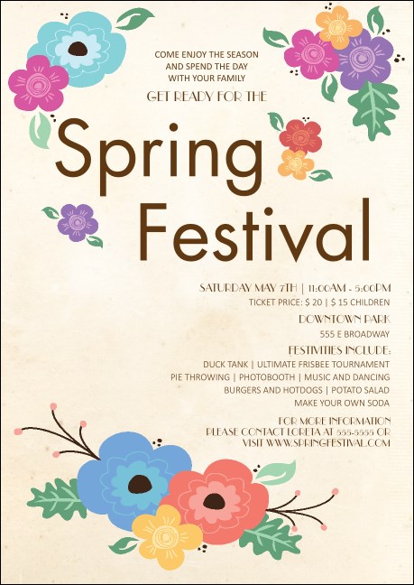 Spring Festival Postcard Mailer Product Front