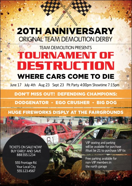 Crash Zone Postcard Mailer Product Front