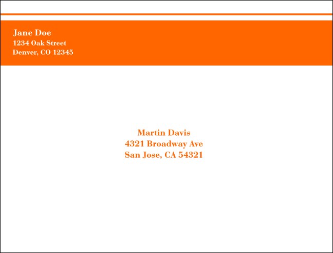 Orange Stripe A2 Envelope