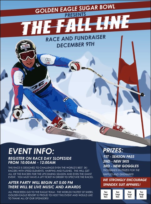 Ski Race Flyer Product Front