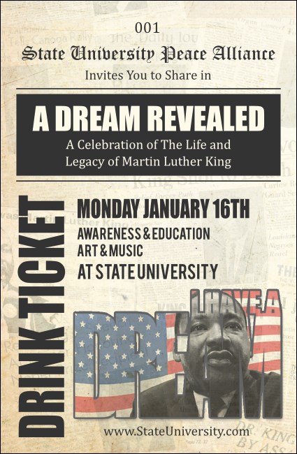 Martin Luther King Jr. Drink Ticket