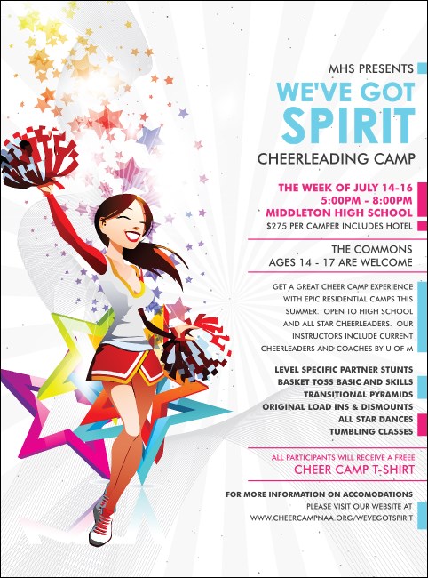 Cheerleading Spirit Flyer Product Front