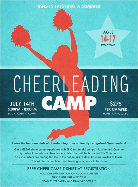 Cheerleading Jump Flyer Product Front