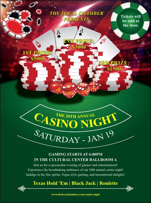 Casino Chips Flyer Product Front