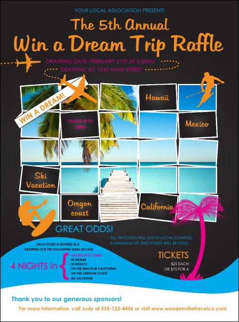 Win a Vacation Flyer Product Front
