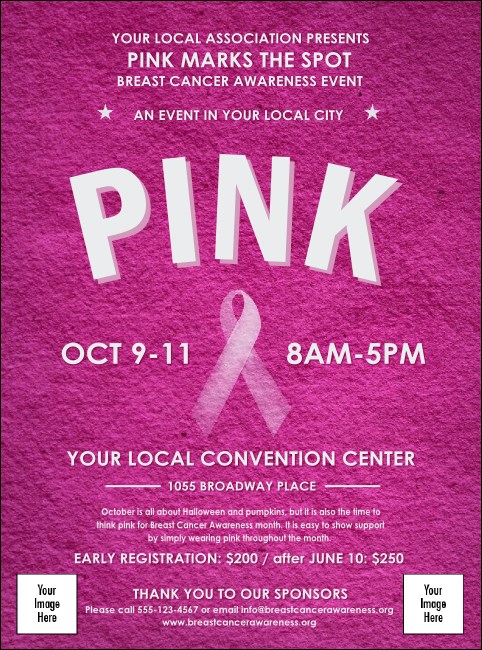 Breast Cancer Pink Ribbon Flyer Product Front