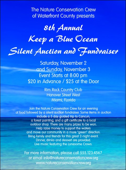 Nature Series - Blue Ocean Flyer Product Front