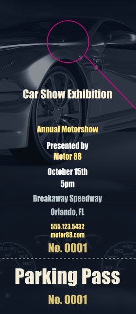 Car Show Speed Dial Hang Tag Product Front