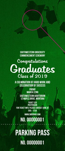 Graduation - Green Hang Tag