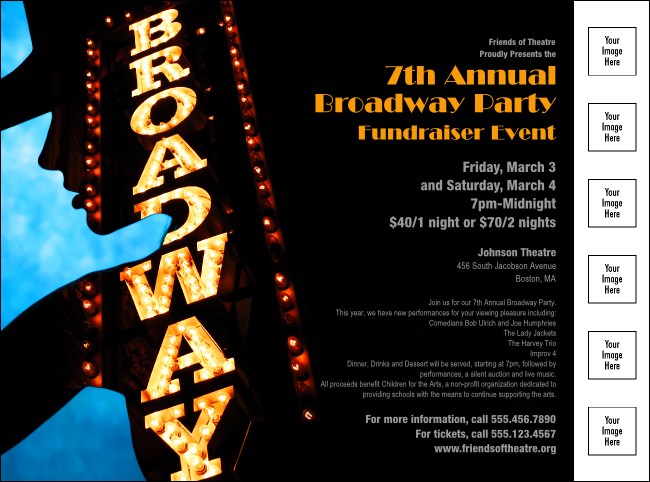 Broadway Flyer with Image Upload