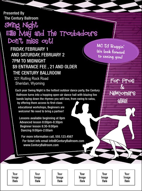 50's Swing Dance Flyer Product Front