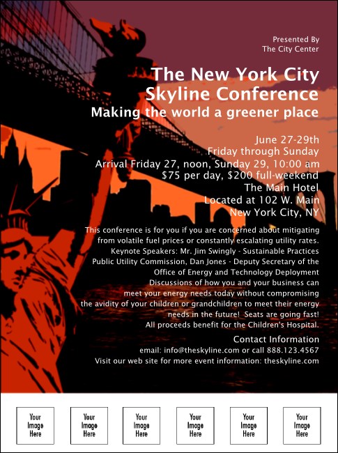 New York Red and Orange Flyer 001 Product Front