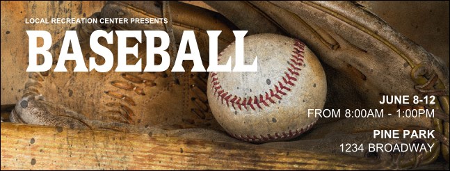 Baseball Camp Facebook Cover Product Front