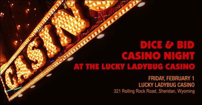 Casino Night Facebook Ad