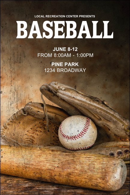 Baseball Camp Pinterest Ad