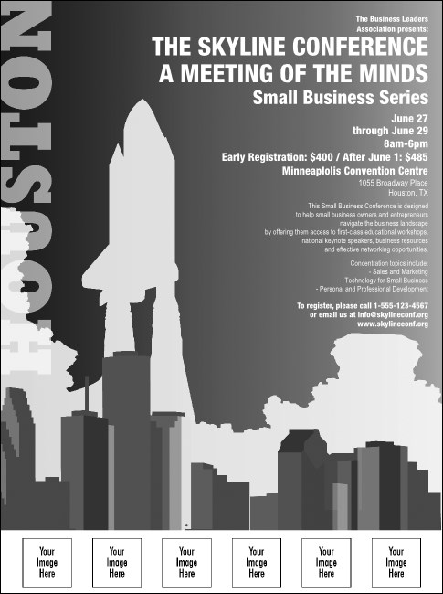 Houston Flyer (Black & white) Product Front