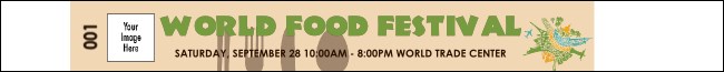 Food Festival Premium Synthetic Wristband Product Front
