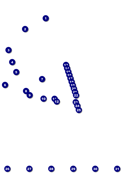 Rock Concert Blue Flyer Front Field Markers