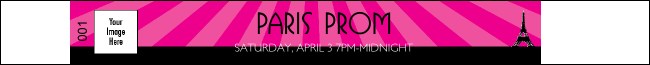 Paris Pink and Black Premium Synthetic Wristband Product Front