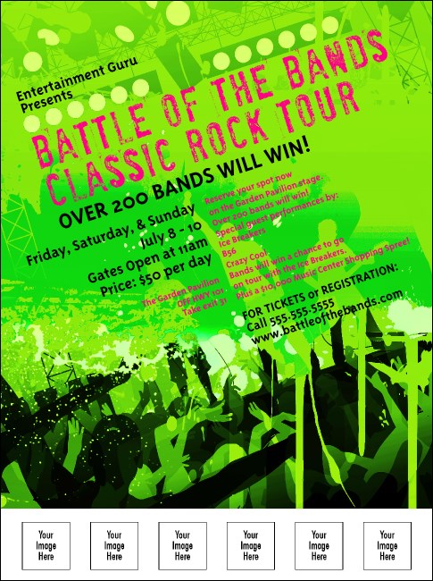 Rock Concert Green Flyer
