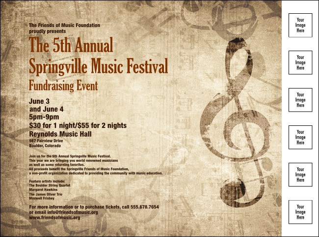 Music Festival 2 Flyer with Image Upload