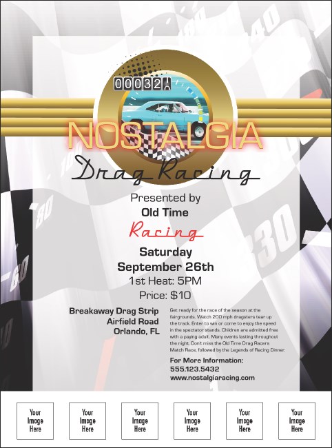 Drag Racing Flyer Product Front