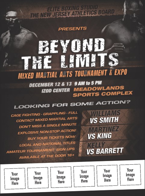 MMA Main Event Brown Logo Flyer Product Front