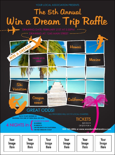 Win a Vacation Logo Flyer Product Front