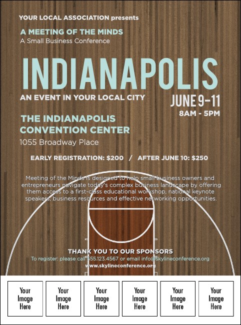 Indianapolis Basketball Logo Flyer Product Front