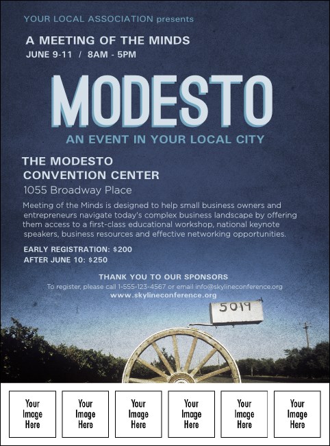 Modesto Logo Flyer Product Front