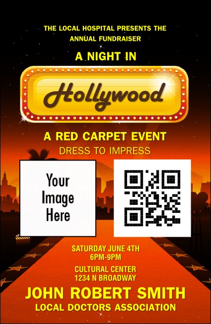 Hollywood Skyline VIP Event Badge Small