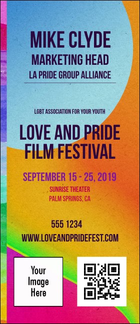 LGBT Film Festival VIP Event Badge Large Product Front