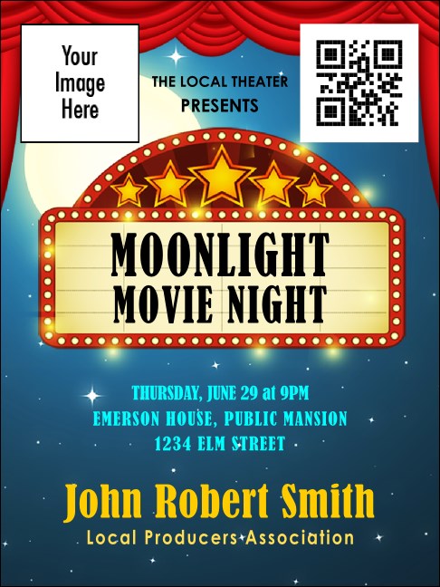 Movie Night Economy Event Badge Product Front
