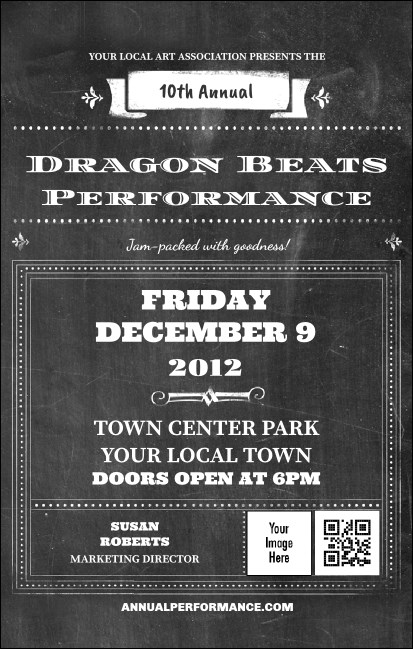 Retro Chalkboard VIP Event Badge Medium