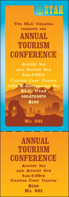 Utah General Admission Ticket Product Front