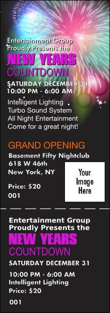 Fireworks Event Ticket Product Front