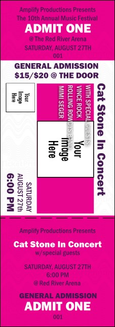 All Purpose Big Logo Magenta Event Ticket Product Front