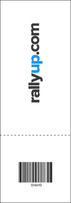 Snowboarding Event Ticket Product Back