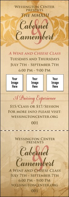Year Parchment Paper Event Ticket Product Front