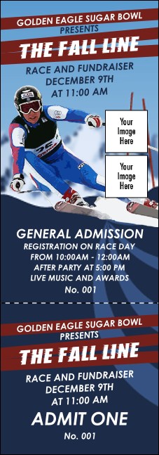 Ski Race Event Ticket Product Front