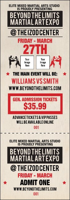 MMA Old School Event Ticket Product Front