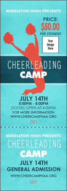 Cheerleading Jump Event Ticket Product Front